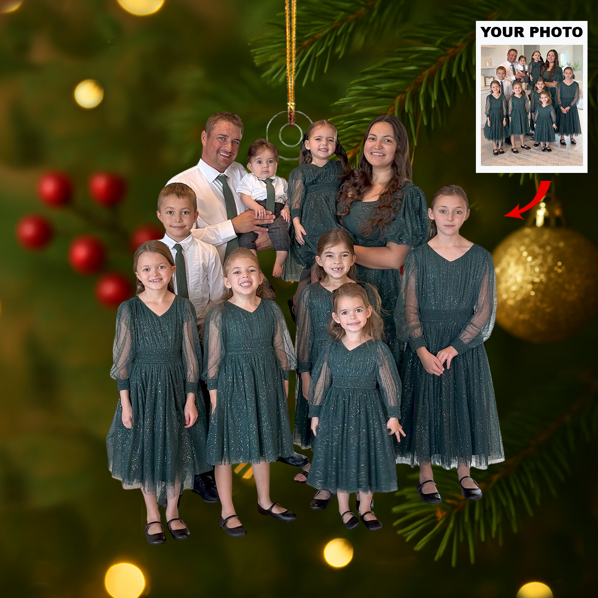 Our Little Nest Personalized Photo Mica Ornament Customized Your Photo Ornament Christmas