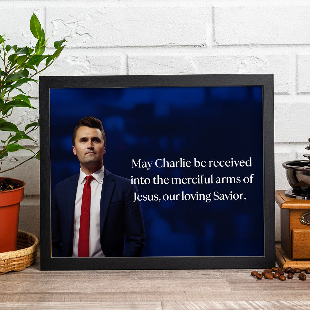 Our Loving Savior Charlie Kirk Poster Unique TPUSA Freedom Gifts For Dad