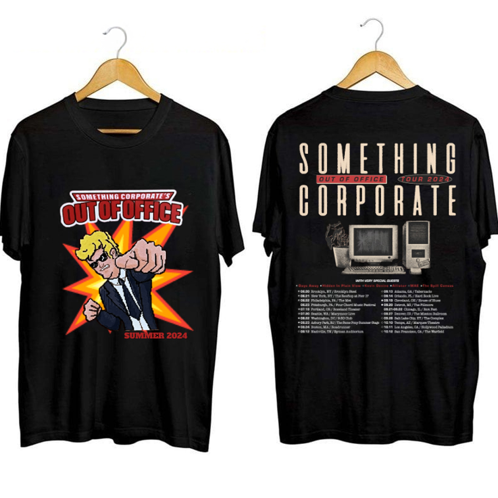 Out Of Office Tour Something Corporate Shirt Unique Gifts For Music Lovers