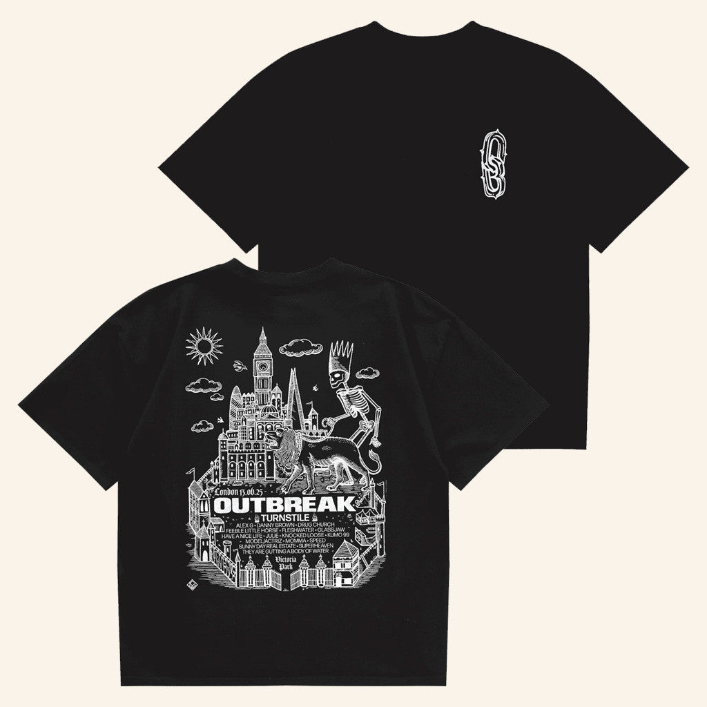 Outbreak Merch Outbreak 25 London Black T-Shirt Gifts For Dad Outbreak Merch Outbreak 25 London Black T-Shirt Gifts For Dad