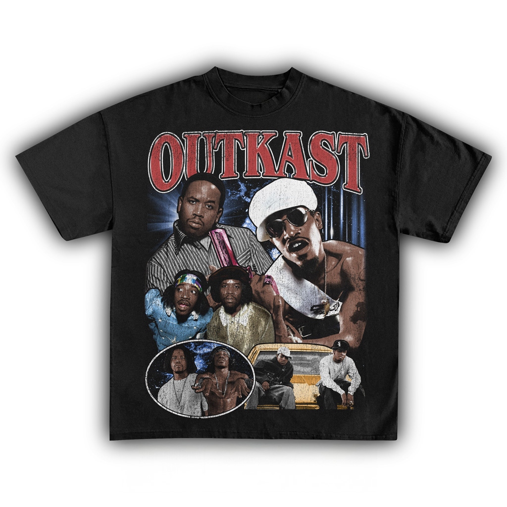 OutKast Vintage T-Shirt Black Fan Merch Christmas Gifts For Hip Hop Duo Fans OutKast Vintage T-Shirt Black Fan Merch Christmas Gifts For Hip Hop Duo Fans