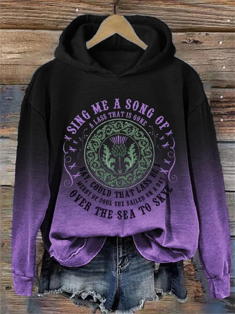Outlander Merch Hoodie Outlander Sing Me A Song Of A Lass That Is Gone Thistle Flower Outlander Merch Hoodie Outlander Sing Me A Song Of A Lass That Is Gone Thistle Flower