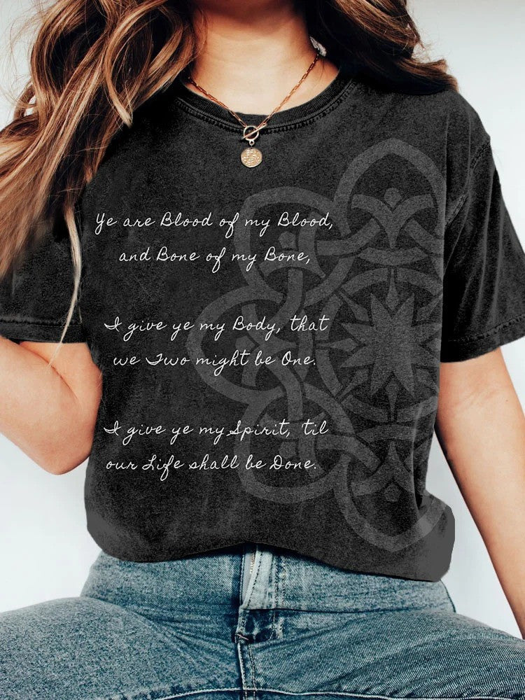 Outlander Merch Shirt Blood Of My Blood Outlander T-Shirt Sassenach Birthday Gift for Husband