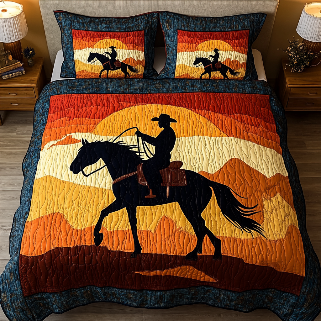 Outlaw Soul Quilted Bedding Set Cute Bedroom Decor Best Gifts For Cowboys