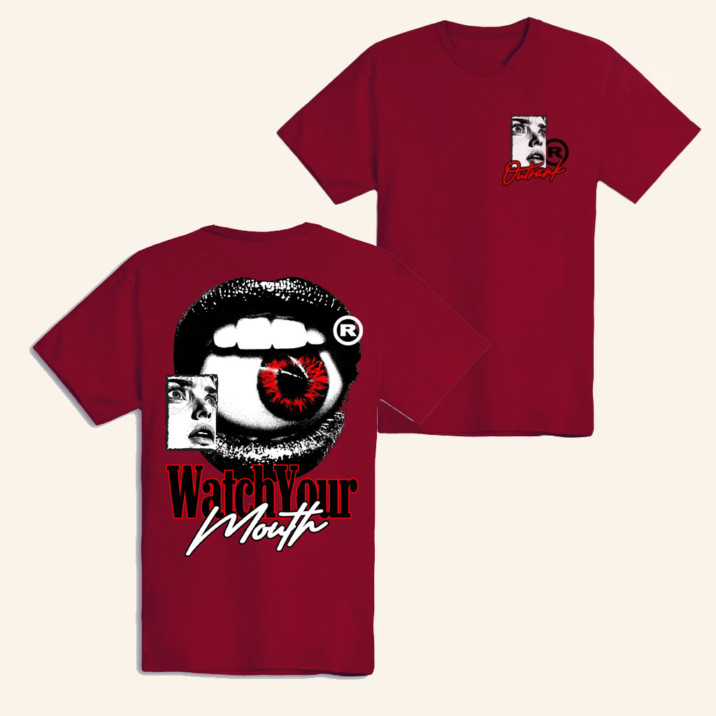 Outrank Brand Merch Watch Your Mouth T-Shirt Gifts For Boyfriend