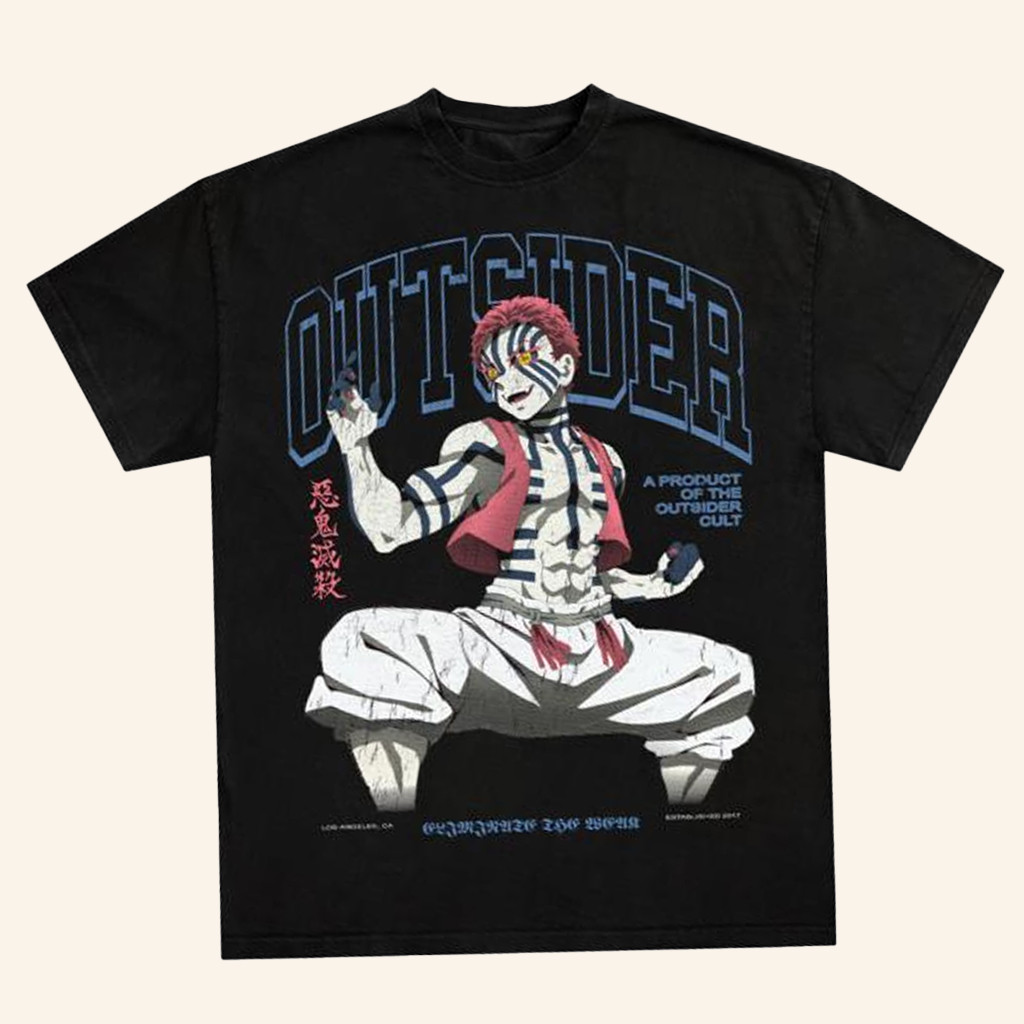 Outsider Apparel Merch Akaza T-Shirt Best Gifts For Anime Lovers Outsider Apparel Merch Akaza T-Shirt Best Gifts For Anime Lovers