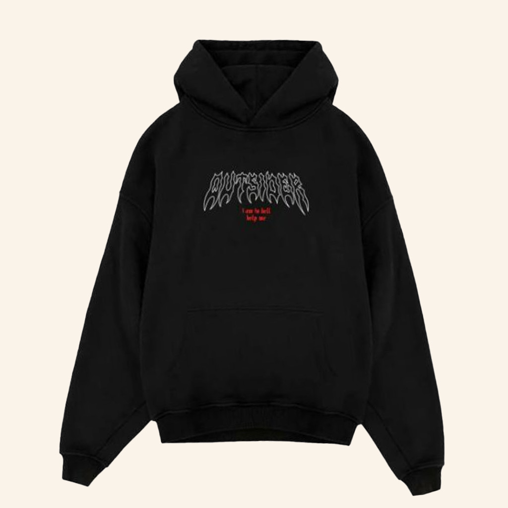 Outsider Apparel Merch Logo Black Hoodie Gift Ideas For Boyfriend Outsider Apparel Merch Logo Black Hoodie Gift Ideas For Boyfriend
