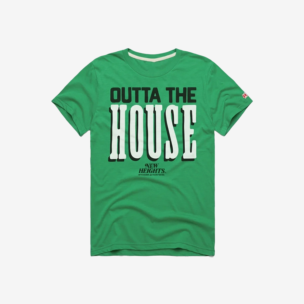 Outta The House New Heights V-Neck Shirt New Heights Podcast Clothes Gift Ideas For Fans