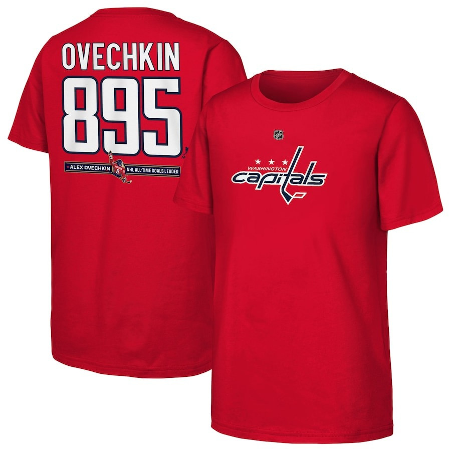 Ovechkin 895 T-Shirt Alex Ovechkin NHL All-Time Goal Leader Scored The Great 895 Fan Merch