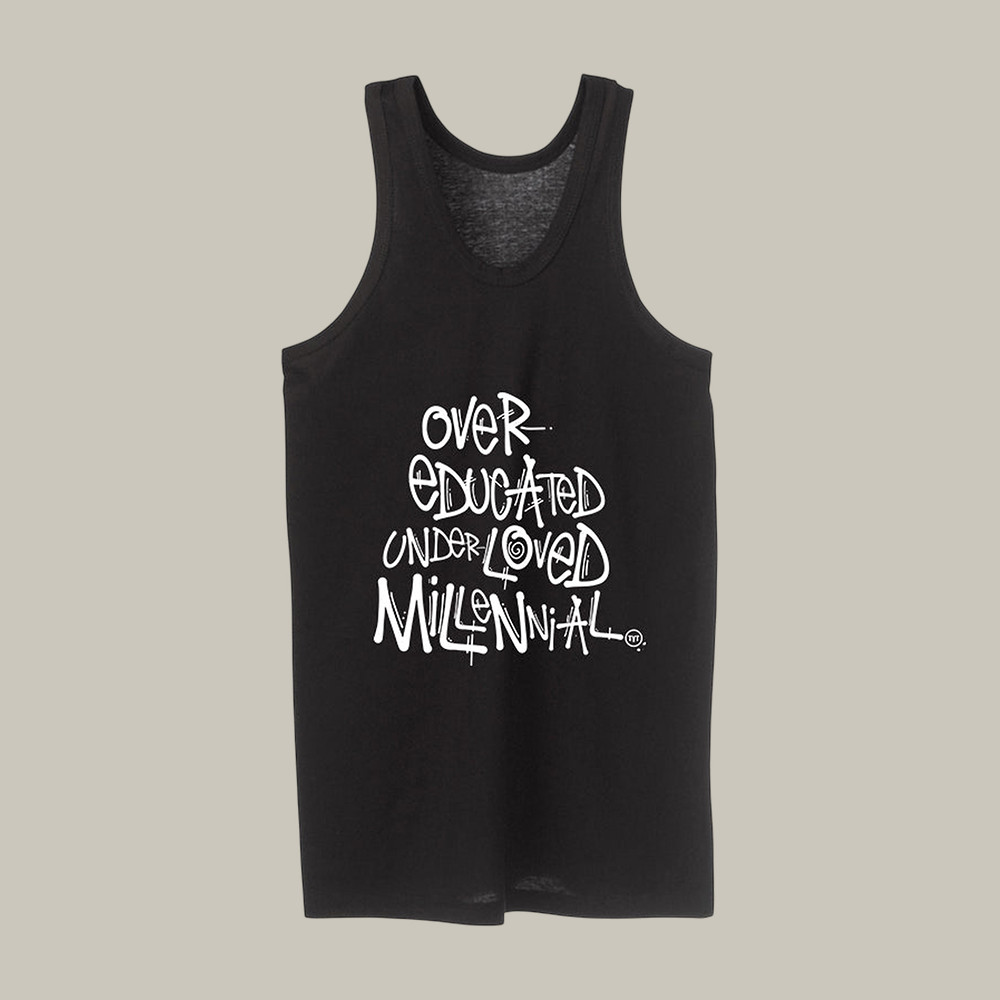 Over Educated Millennial The Young Turks Tank Top Streetwear Apparel The Young Turks Gift For Men