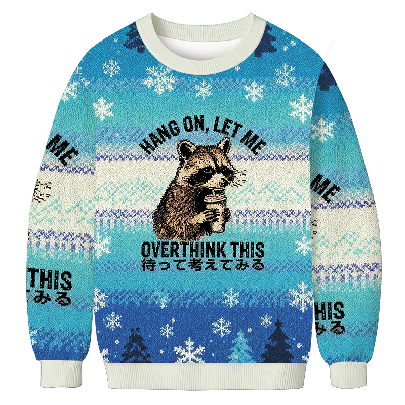 Overthink Raccoon Christmas Ugly Sweatshirt Funny Christmas Holiday Sweater Gift Ideas Overthink Raccoon Christmas Ugly Sweatshirt Funny Christmas Holiday Sweater Gift Ideas