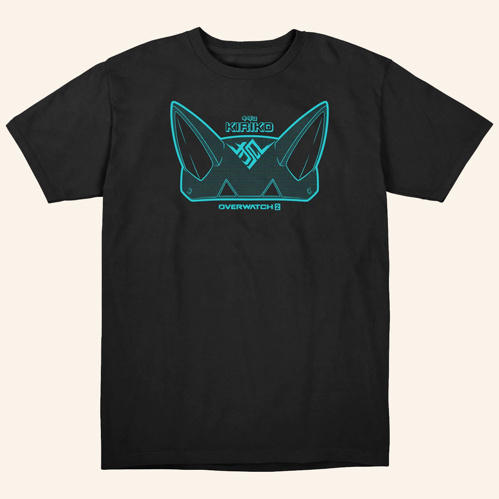 Overwatch Merch Overwatch 2 Kiriko Fox Ears Black T-Shirt Best Gifts For Him Overwatch Merch Overwatch 2 Kiriko Fox Ears Black T-Shirt Best Gifts For Him