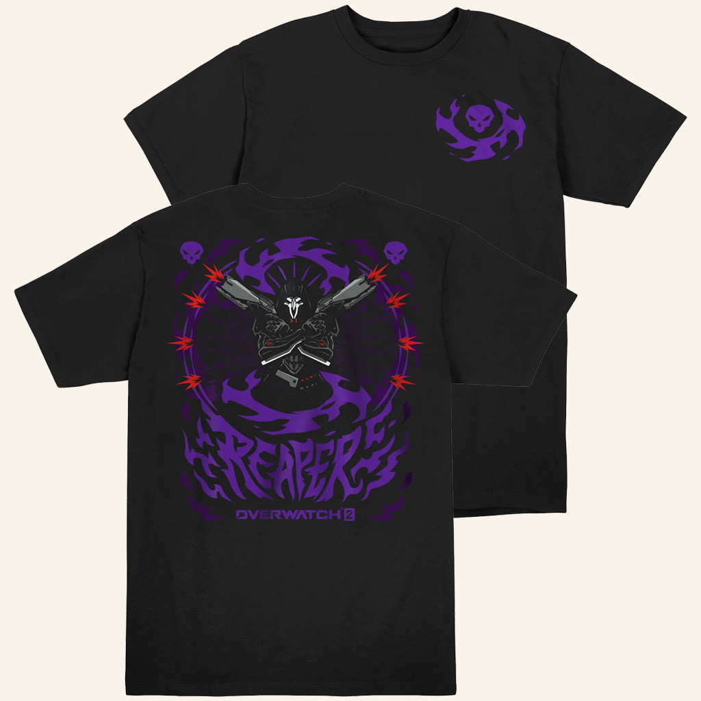 Overwatch Merch Overwatch 2 Reaper Death Blossom Black T-Shirt Present For Him