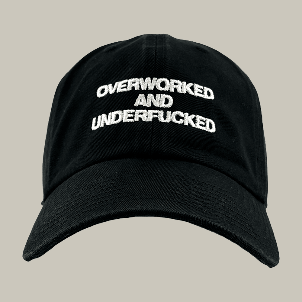 Overworked And Underfucked Hat Funny Meme Baseball Cap Unique Gift Ideas