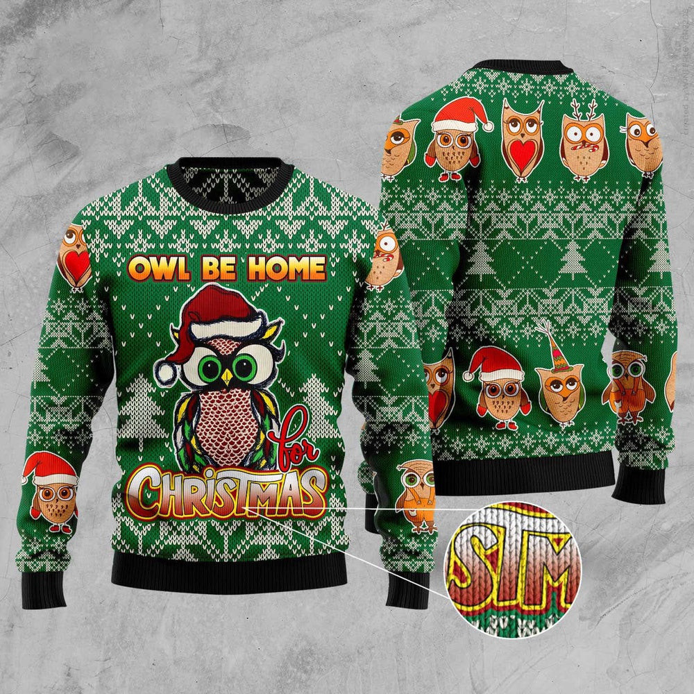 Owl Be Home For Christmas Ugly Christmas Sweater Funny Ugly Christmas Sweater Best Christmas Gifts