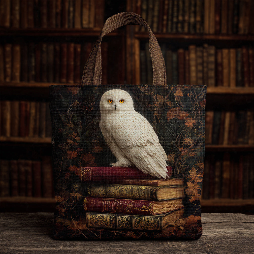 Owl Book Stack Quilted Tote Bag Best Gifts For Book Readers