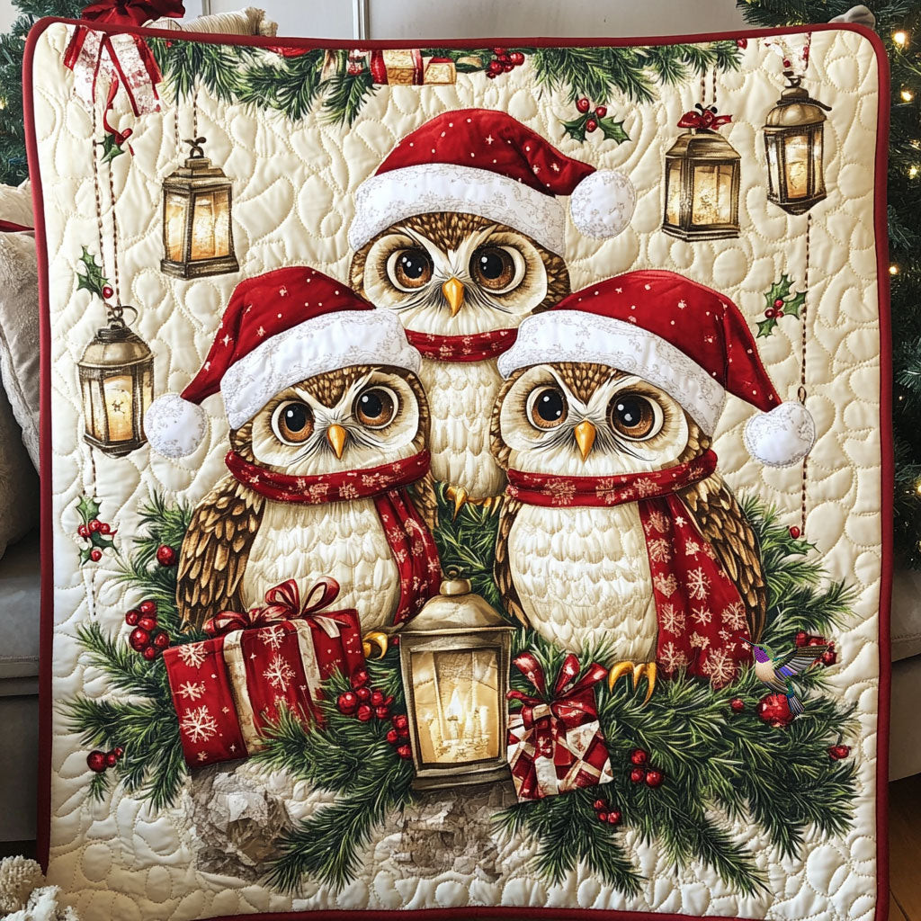 Owl Christmas Holiday Xmas Quilt Blanket Best Christmas Gifts For Mom