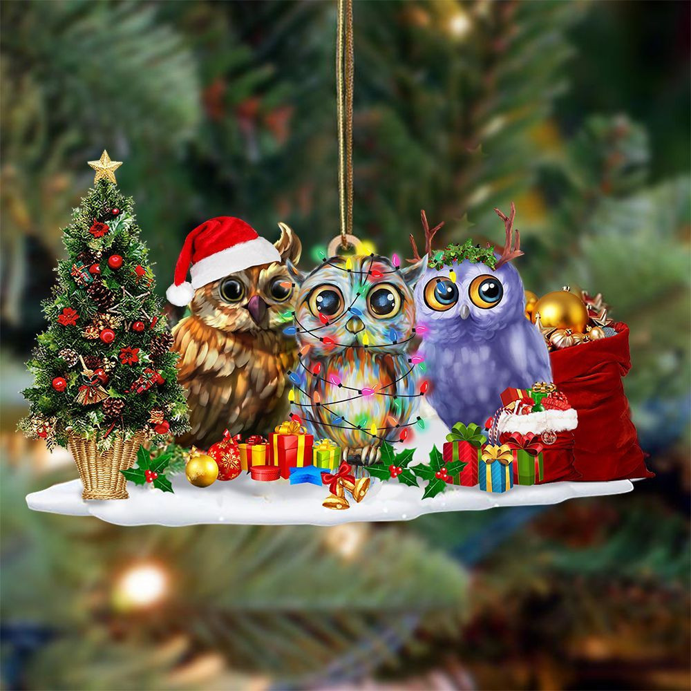 Owl Christmas Ornament Cute Owl Christmas Tree Decorations Xmas Tree Hanging 2024 Gift Ideas
