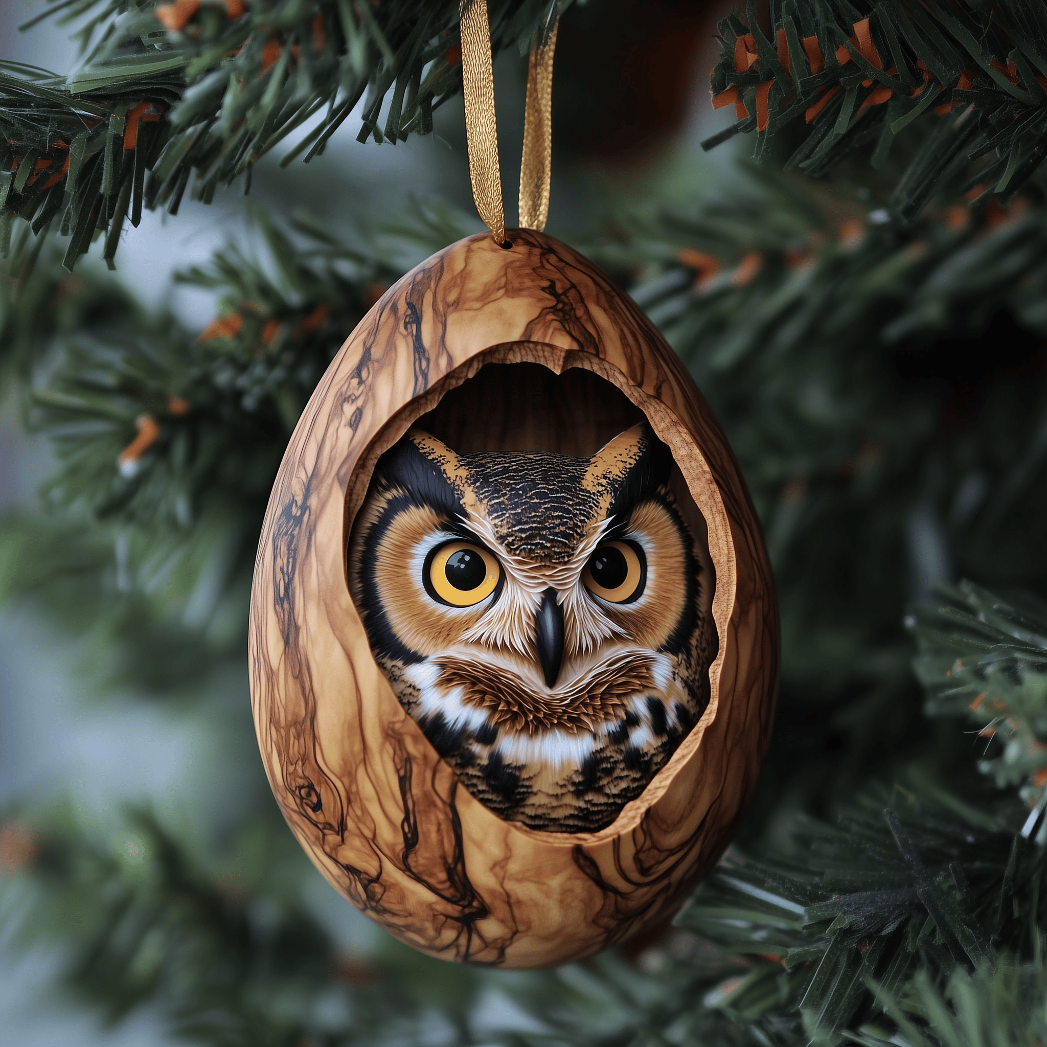 Owl Egg Mica Ornament Celebrate Friendships with Special Ornament Gifts