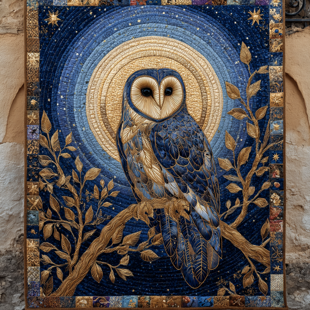 Owl Grace Quilted Blanket Bedroom Decor Gift For Someone Who Loves Dragonflies