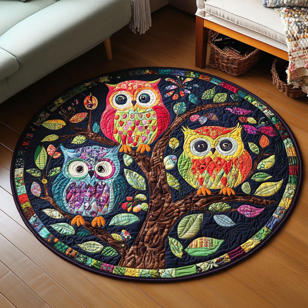 Owl Grove Quilted Round Mat Front Entryway Ideas Flower Lavender Plant Gift
