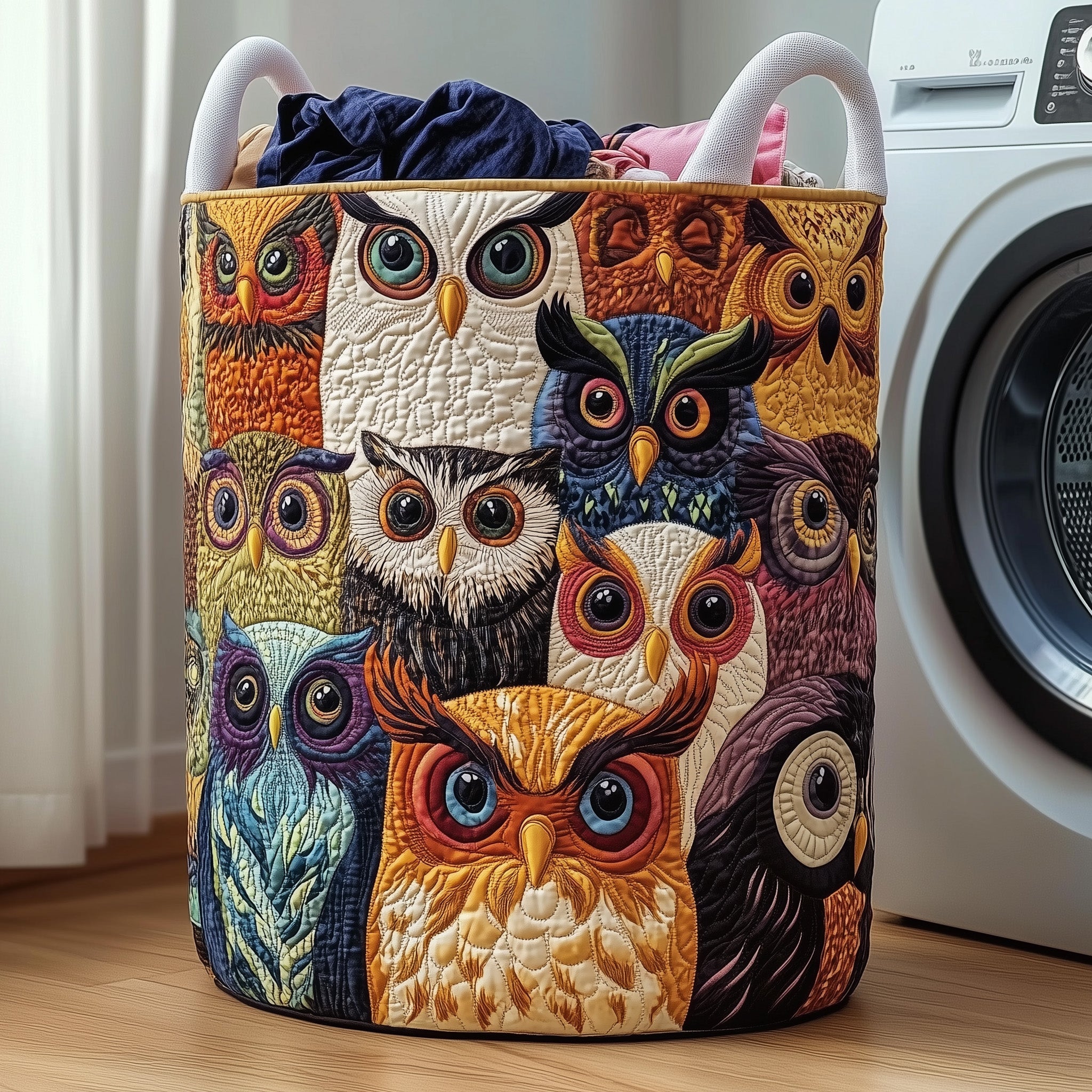 Owl Haven Quilted Laundry Basket Owl Presents For Ladies