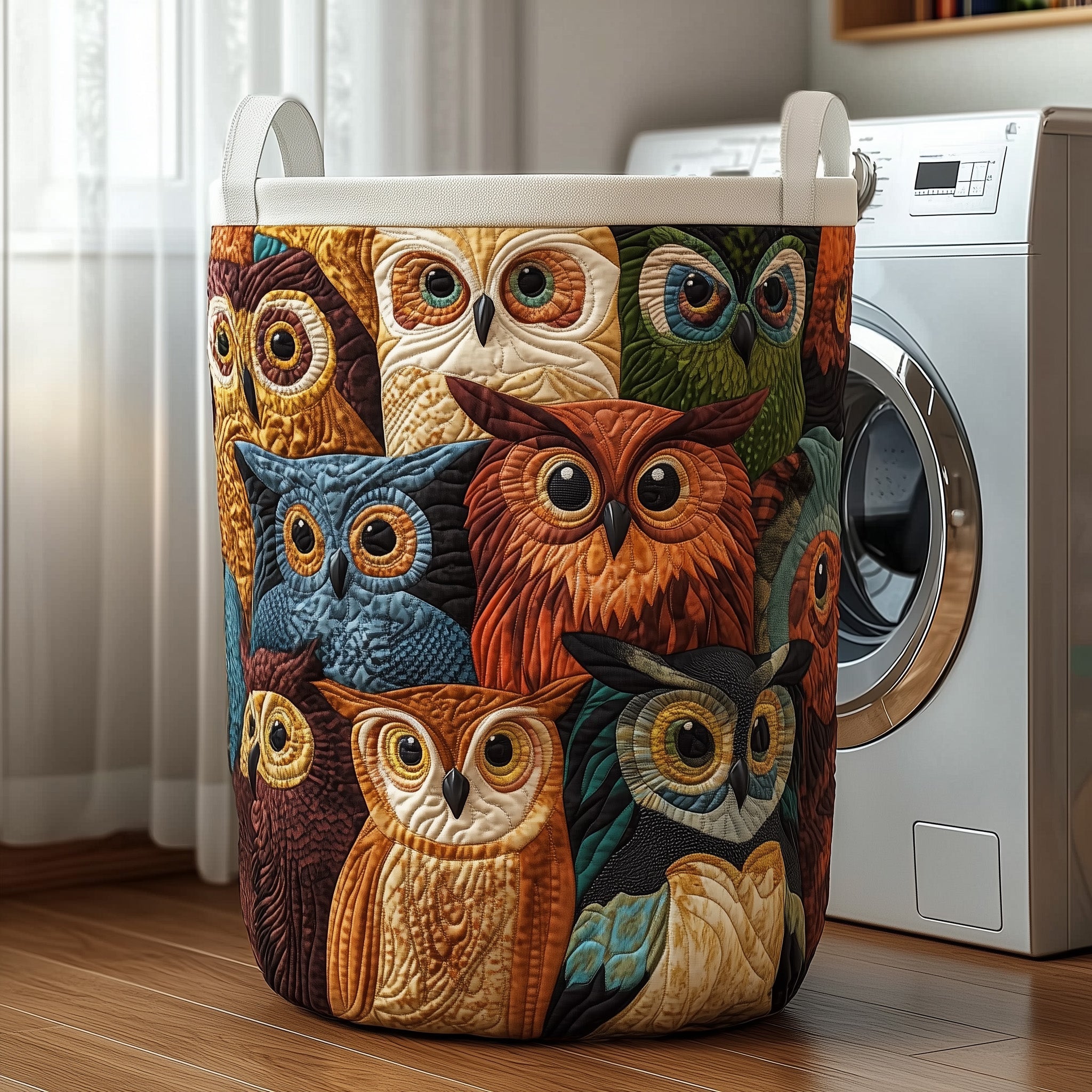 Owl Haven Quilted Laundry Basket Owl Themed Christmas Gifts