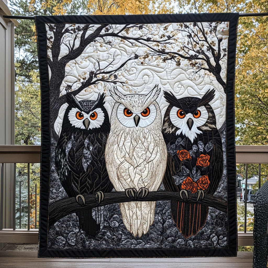 Owl Into The Wild Holiday Xmas Quilt Blanket Mother In Law Christmas Gift