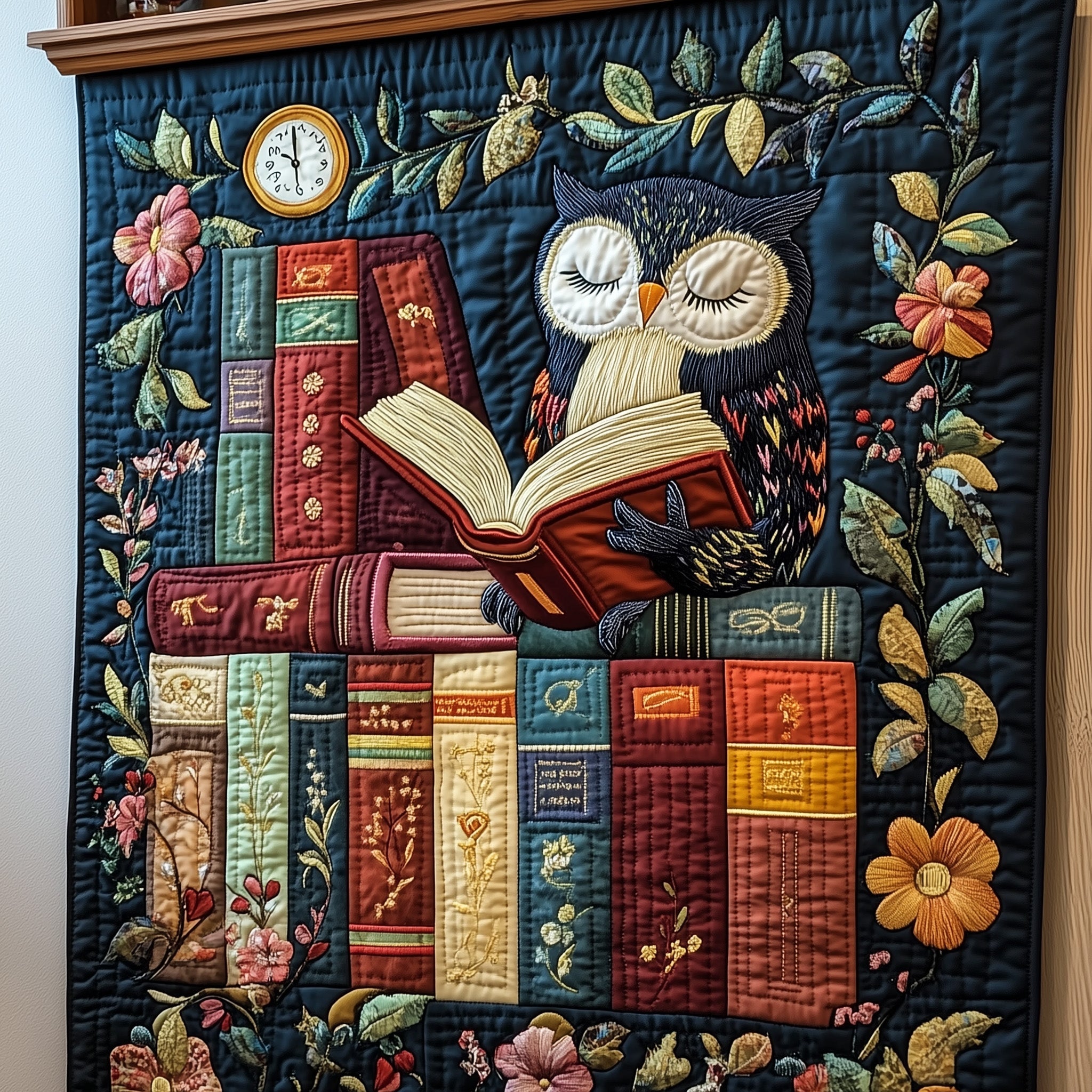 Owl Lady Love Reading Quilted Blanket Merchandise Throw BlanketUnique Owl Gift Items