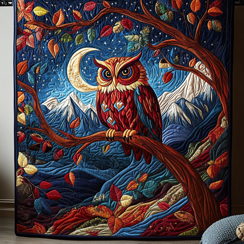 Owl Magic Quilted Blanket Christmas Throw Blanket Best Unique Gifts For Owl Lovers
