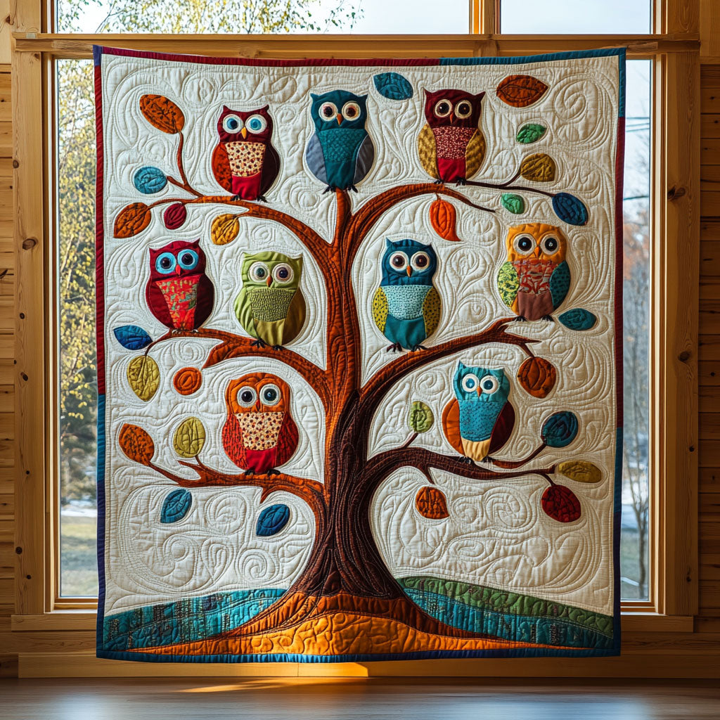 Owl Nature Circle Quilt Blanket Christmas Throw Blanket Christmas Gifts For Christian Couples