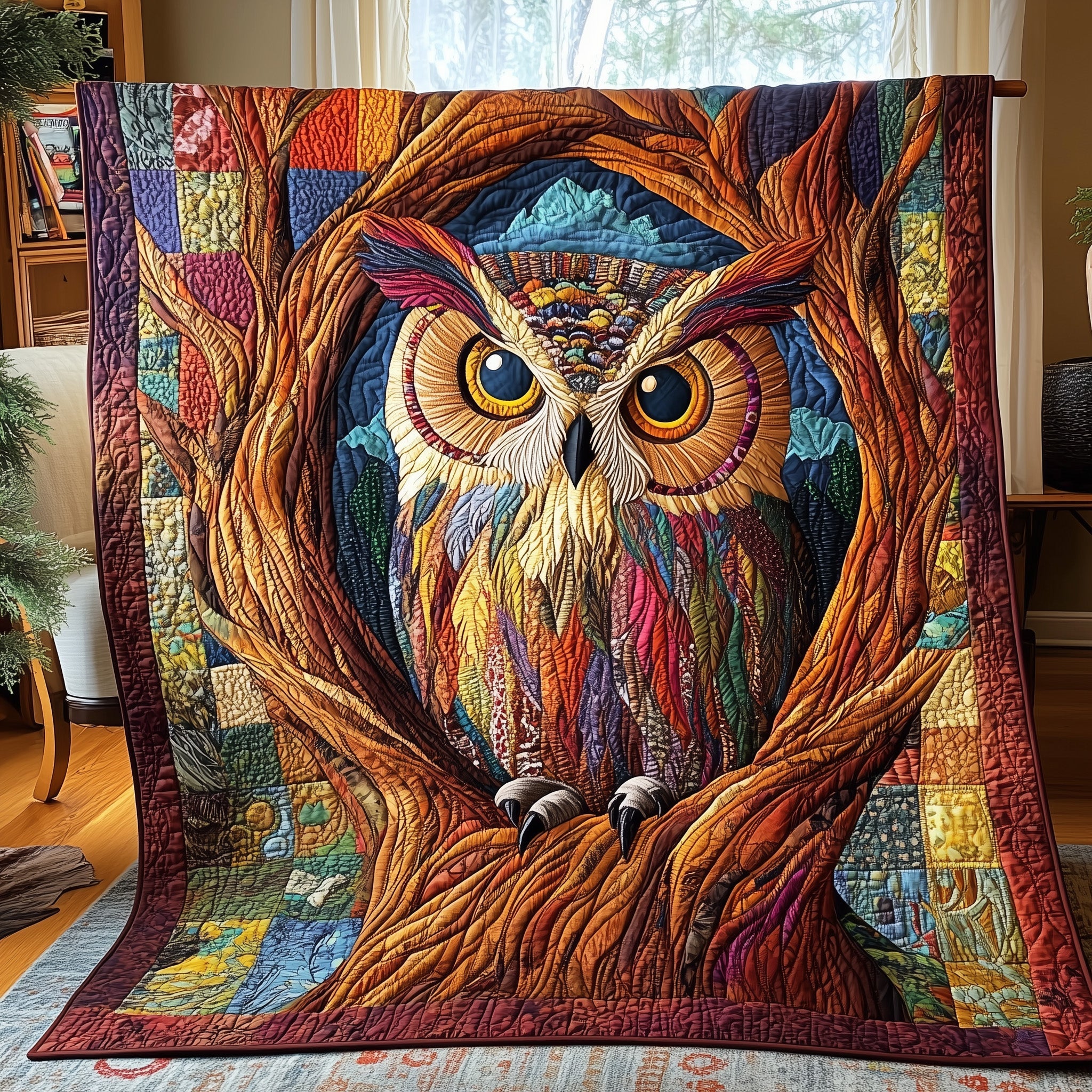 Owl Quilted Blanket Sofa Throw BlanketOwl Gifts For Women