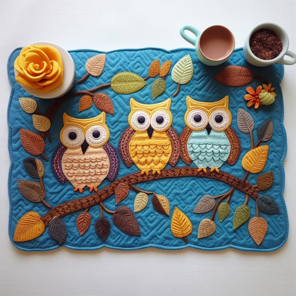 Owl Quilted Placemat Cute Table Mats Step Dad Gifts