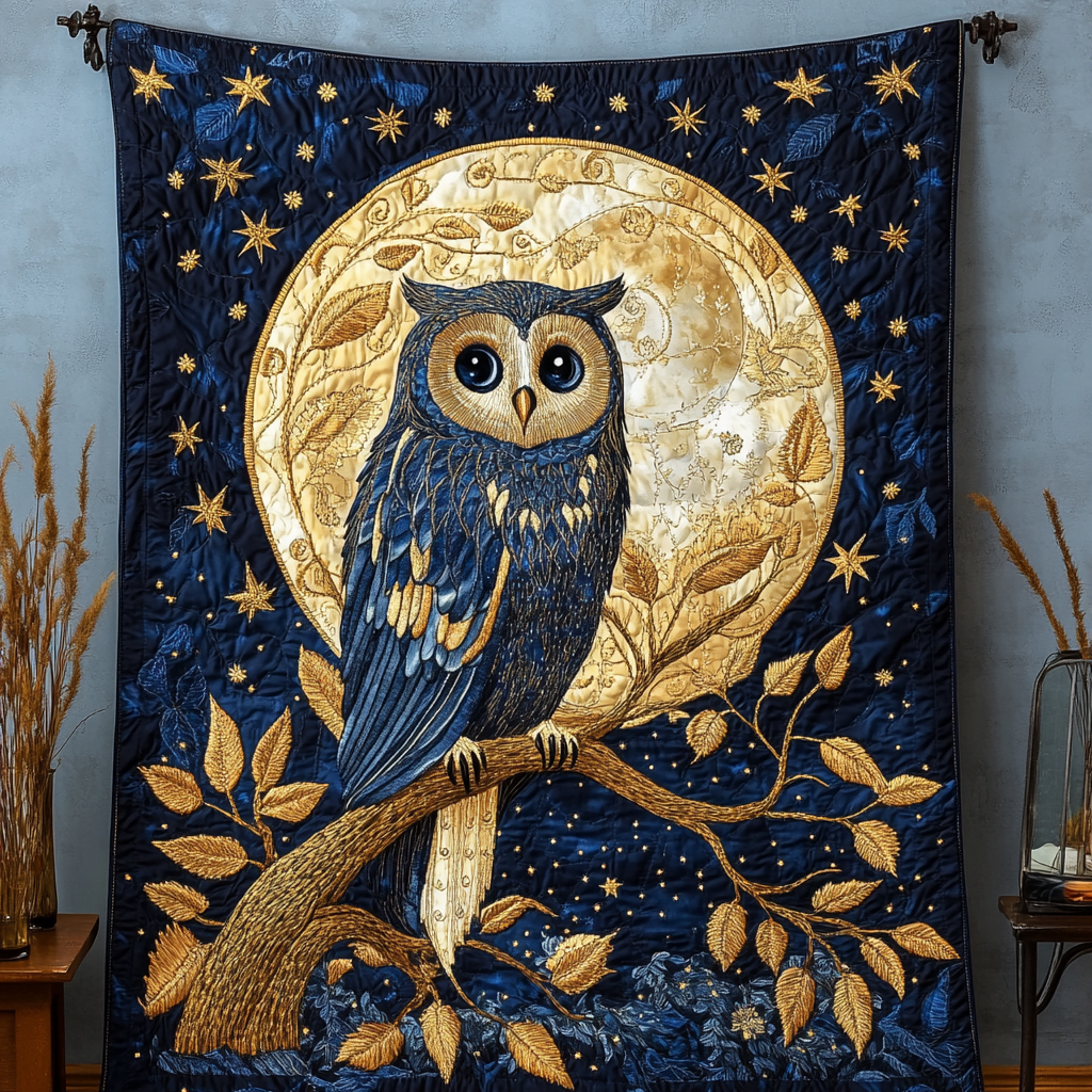 Owl Reflection Quilted Blanket Holiday Throw Blanket Octopus Gifts For Adults