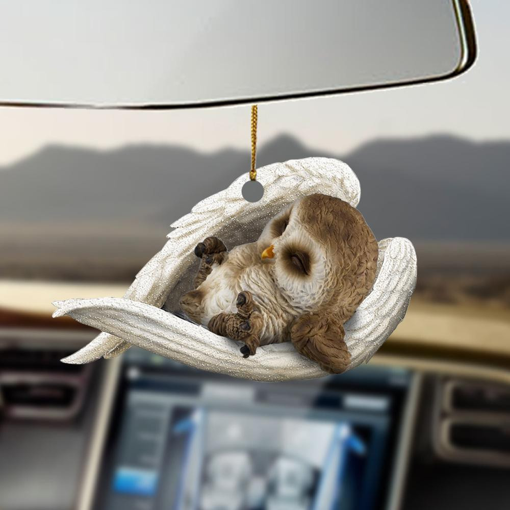 Owl sleeping angel owl lovers bird lovers ornament