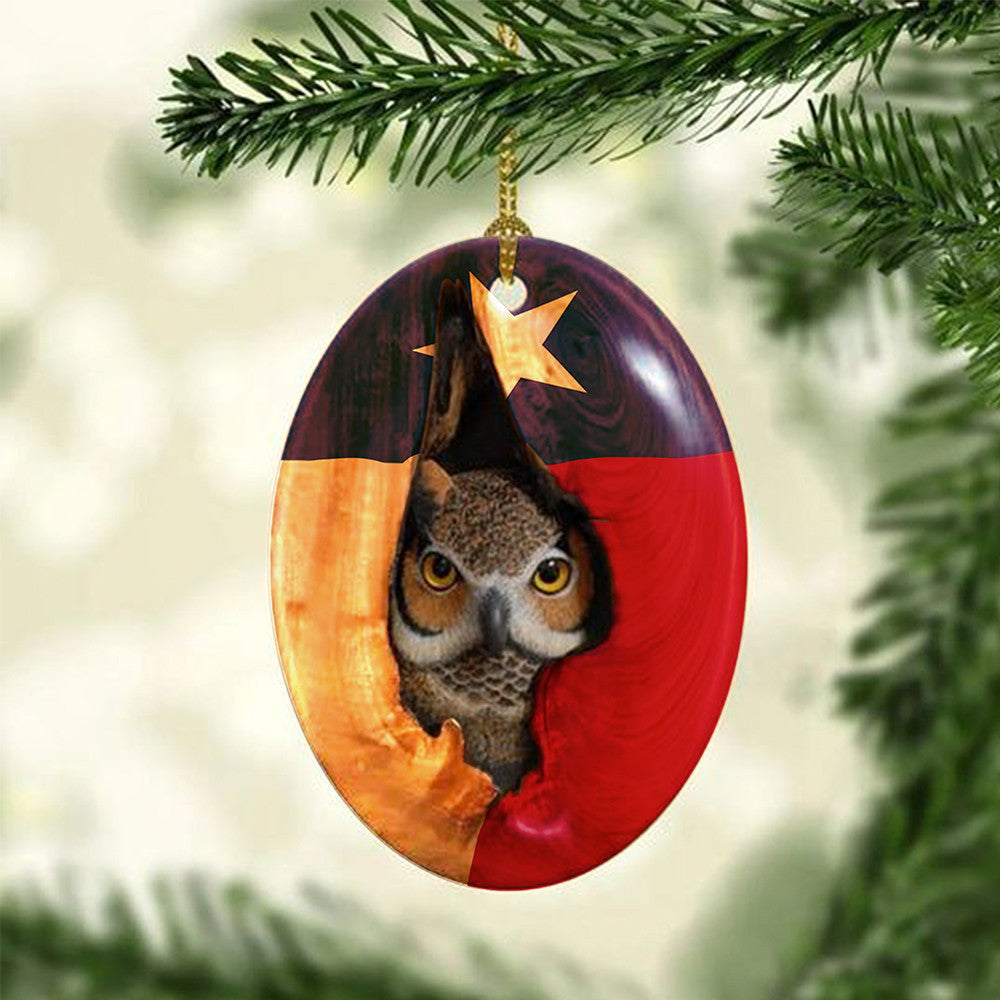 Owl Texas Flag Ornament Owl Lover Christmas Tree Decoration Texans Gifts Owl Texas Flag Ornament Owl Lover Christmas Tree Decoration Texans Gifts