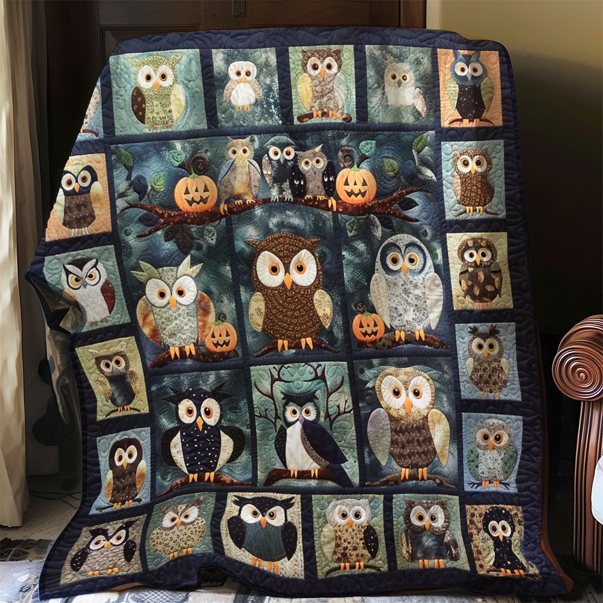 Owls In The Night Quilt Blanket Mothers Day Blanket Useful Gifts For Mom