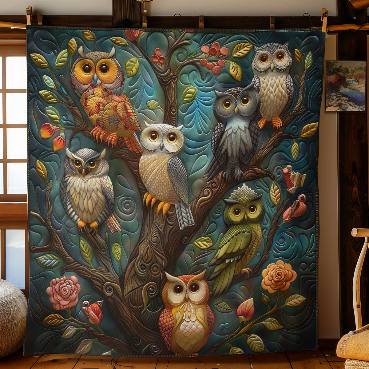 Owls On The Tree Quilt Blanket Best Throw Blanket Gifts For Mom Who Has Everything