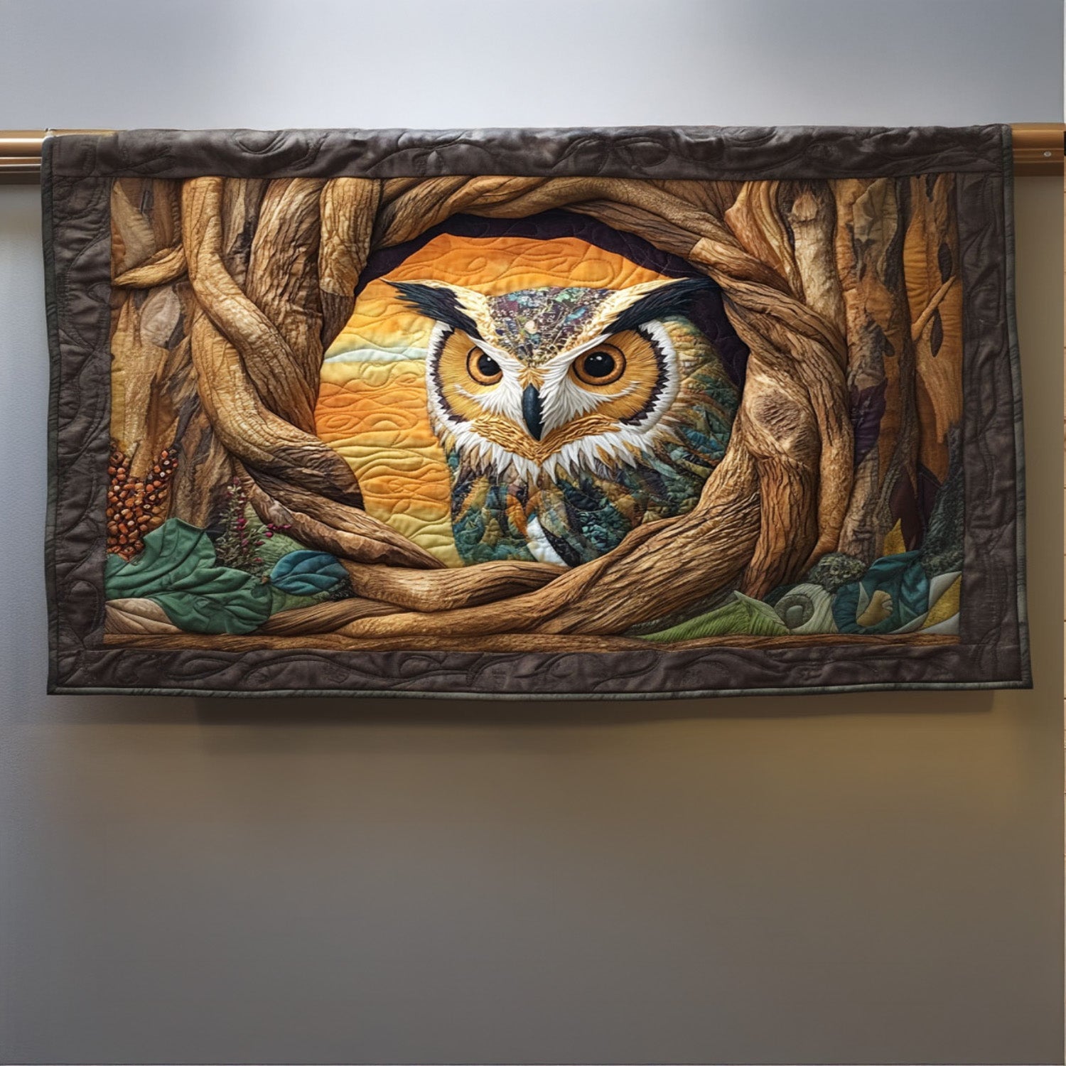 Owlspell Enchantment Quilted Valance Unique Front Door Decor Owl Present Ideas