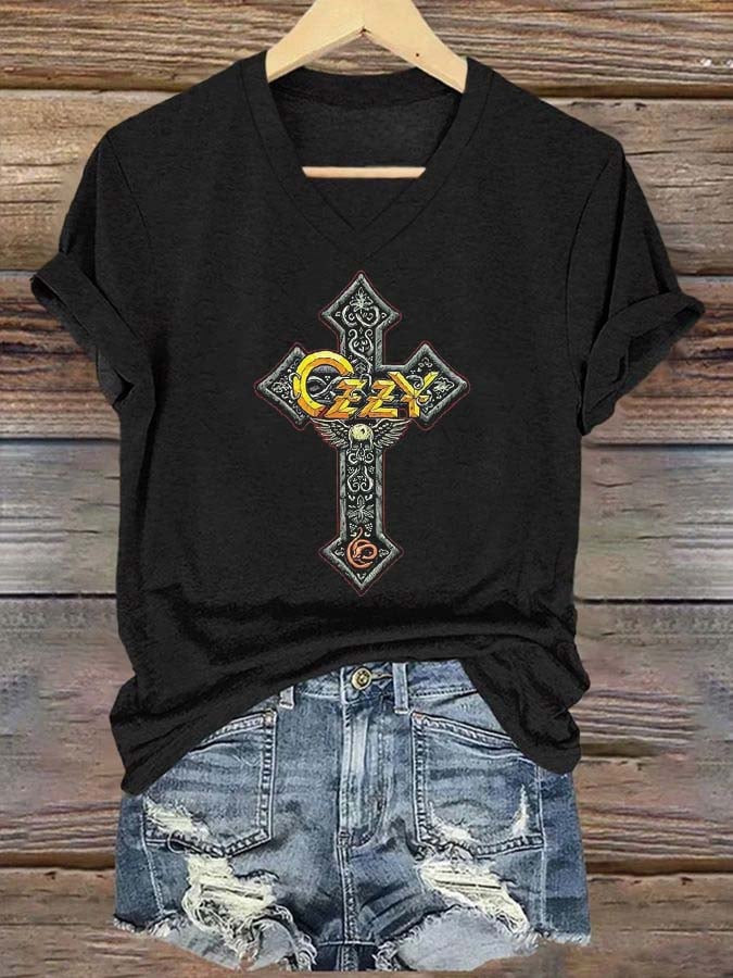 OZ Ozbourne V-neck T-Shirt Memorial OZ Shirt Gift Ideas For OZ Fans