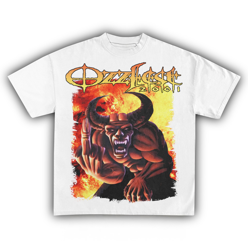 Ozzfest 2001 Vintage White T-Shirt Ozzfest Merch Gift Ideas For Brother