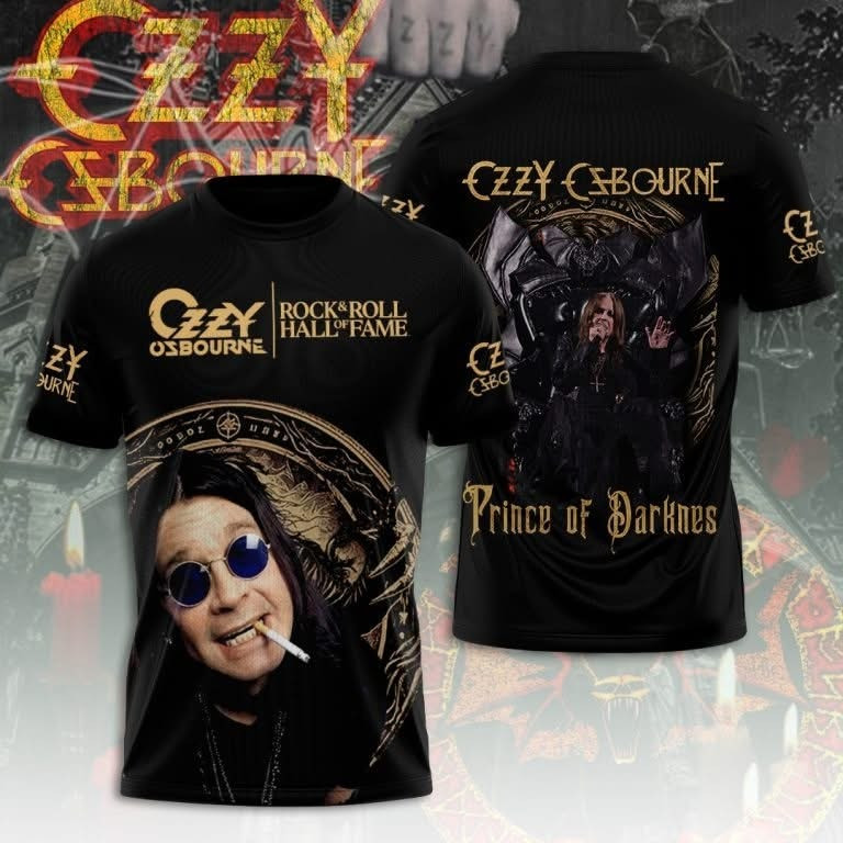 OZZY 3D Rock And Roll Hall Of Fame T-Shirt Birthday Gifts For Music Lovers