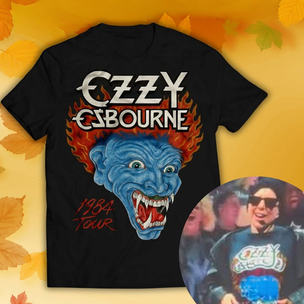 Ozzy Osbourne 1984 Tour Werewolf Flame Head Graphic T-Shirt Ozzy Osbourne RIP Gifts Ozzy Osbourne 1984 Tour Werewolf Flame Head Graphic T-Shirt Ozzy Osbourne RIP Gifts