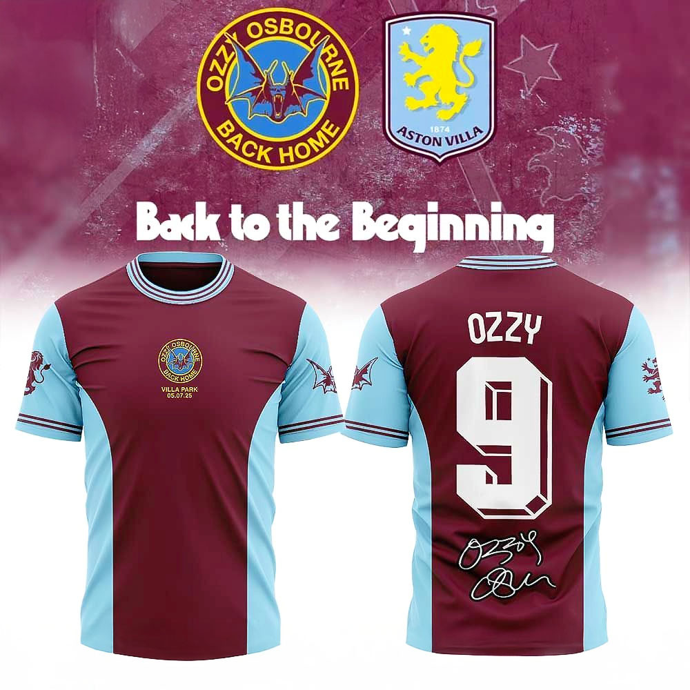 Ozzy Osbourne Aston Villa Back Home Collection T Shirt Best Gift For Music Fans