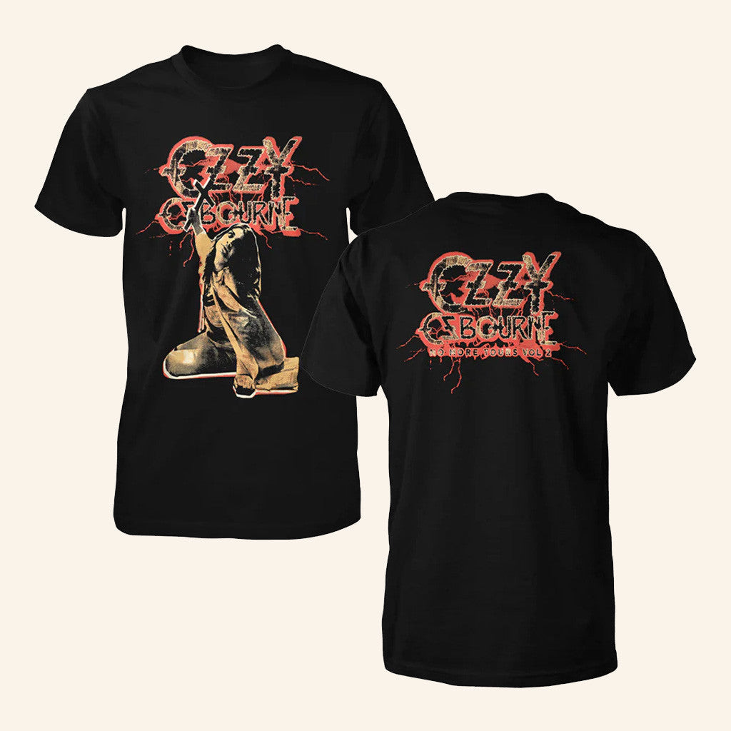 Ozzy Osbourne Official Merch Red Lightning Tourback T-Shirt Gifts For Him