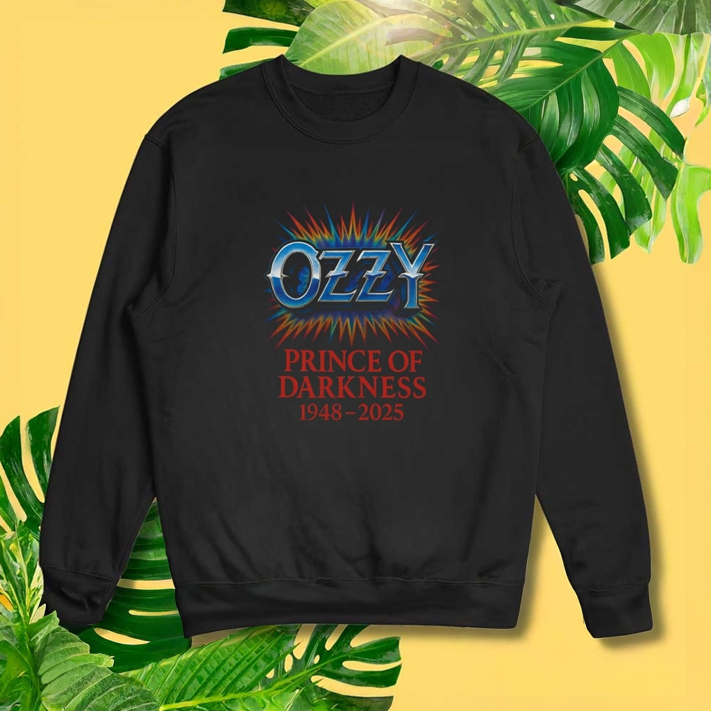 Ozzy Osbourne Prince Of Darkness Rock And Roll Sweatshirt RIP Ozzy Merch Gifts For Fans Ozzy Osbourne Prince Of Darkness Rock And Roll Sweatshirt RIP Ozzy Merch Gifts For Fans
