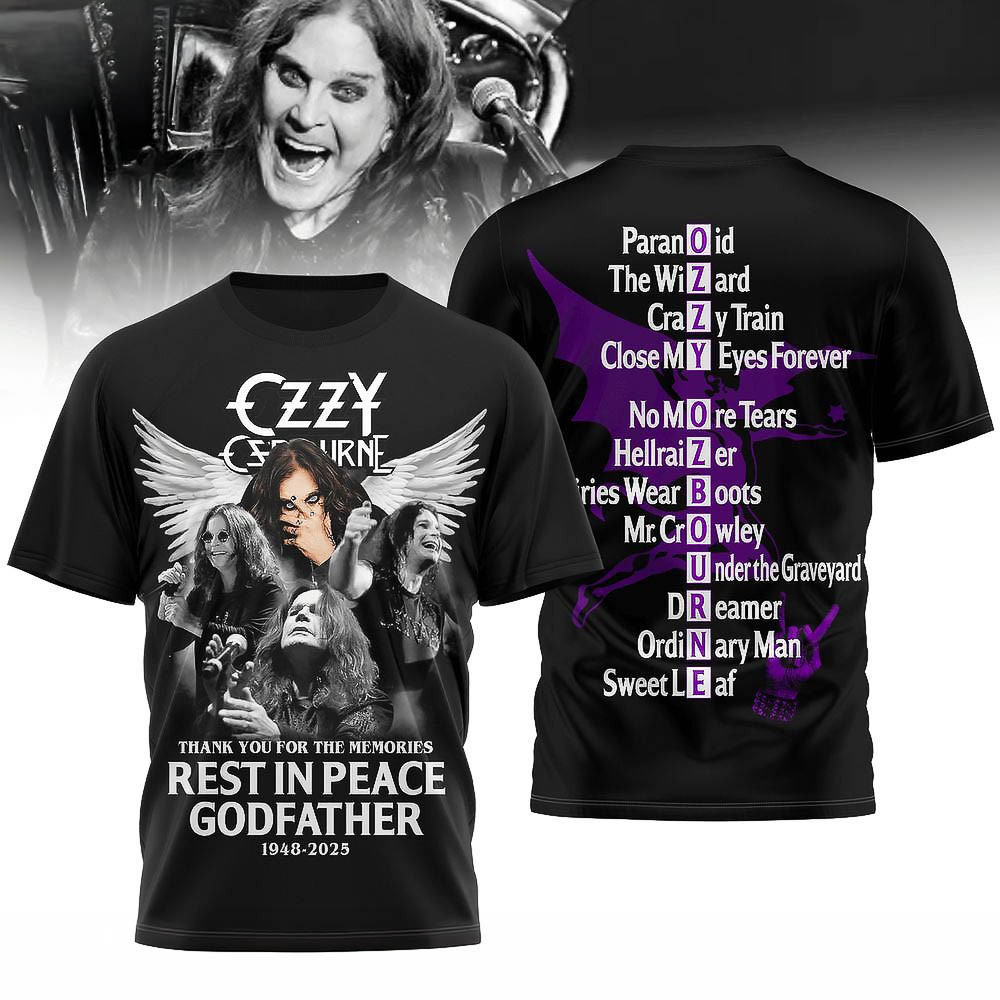 Ozzy Osbourne Rest In Peace 1948 2025 T Shirt Thank You For The Memories Best Gift For Music Fans