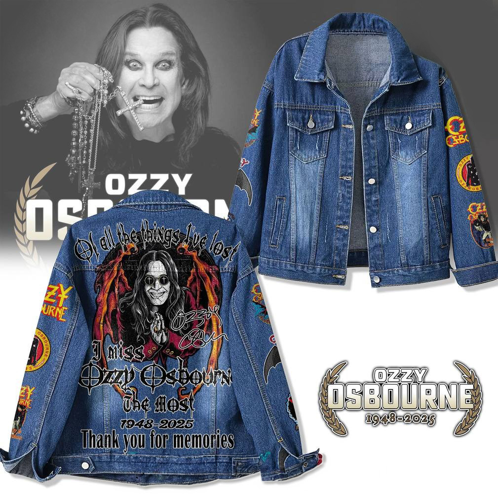 Ozzy Osbourne Thank You For The Memories Denim Jacket Gift Ideas For Fans