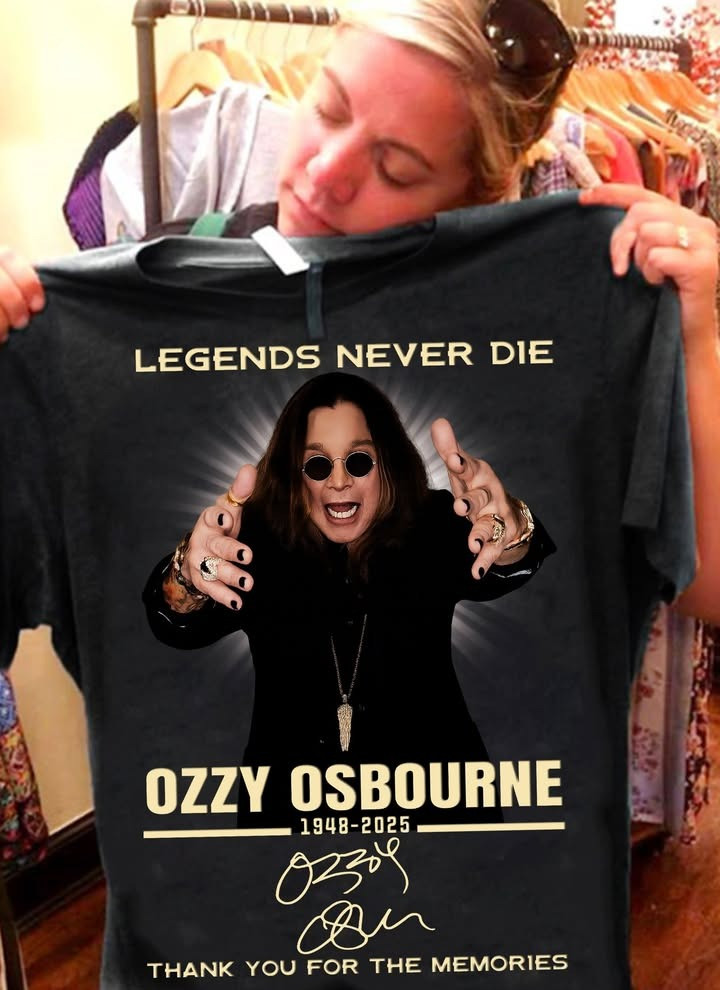Ozzy Osbourne Thank You For The Memories T-Shirt Legends Never Die Signature Fan Gifts