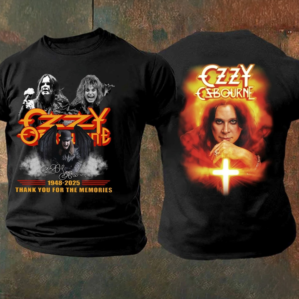 Ozzy Osbourne Thanks You For The Memories 1948 2025 T-Shirt RIP Ozzy Osbourne Merch Ozzy Osbourne Thanks You For The Memories 1948 2025 T-Shirt RIP Ozzy Osbourne Merch